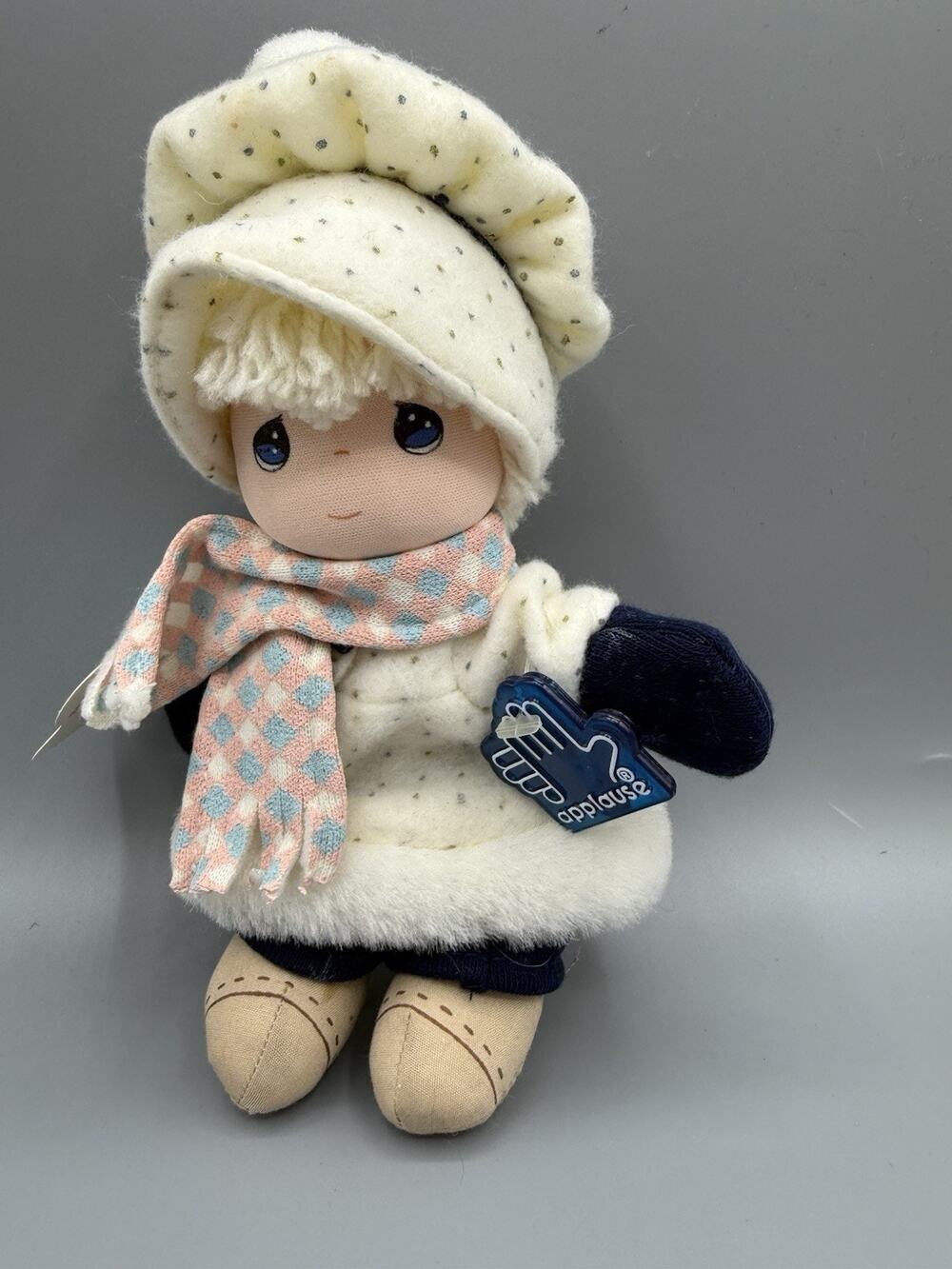Precious Moments Christmas Edition Plush Doll Perrie Reindeer Playtime Applause
